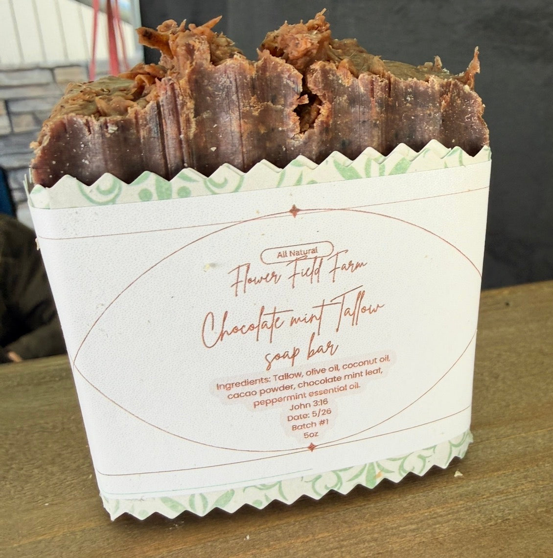 Chocolate Mint Tallow Soap Bar