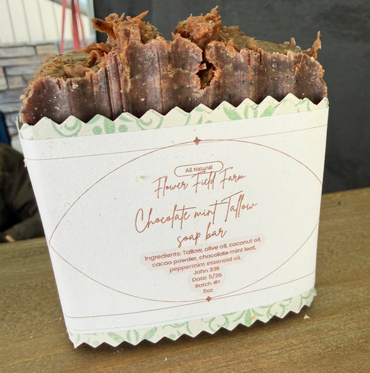 Chocolate Mint Tallow Soap Bar
